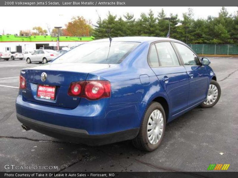 Laser Blue Metallic / Anthracite Black 2008 Volkswagen Jetta S Sedan