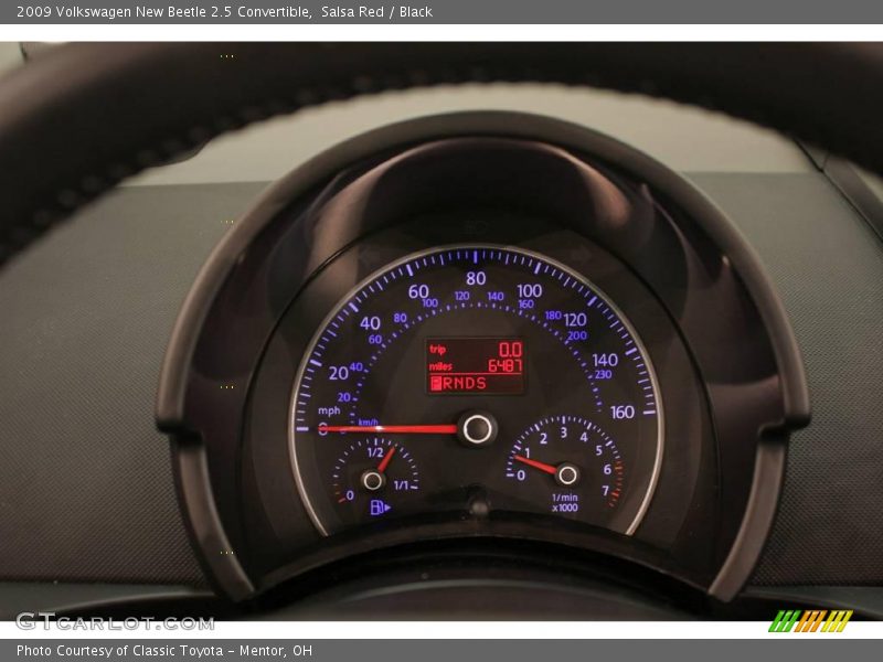 Salsa Red / Black 2009 Volkswagen New Beetle 2.5 Convertible