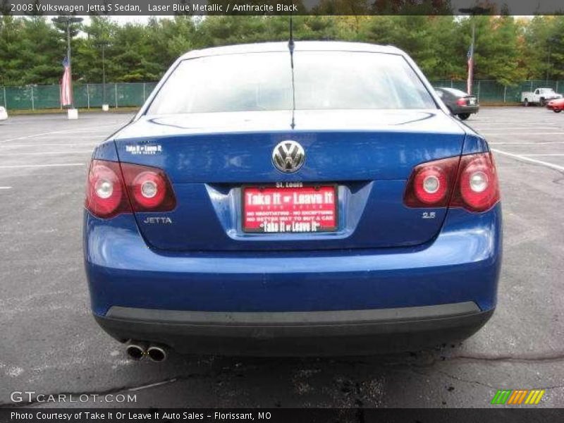 Laser Blue Metallic / Anthracite Black 2008 Volkswagen Jetta S Sedan