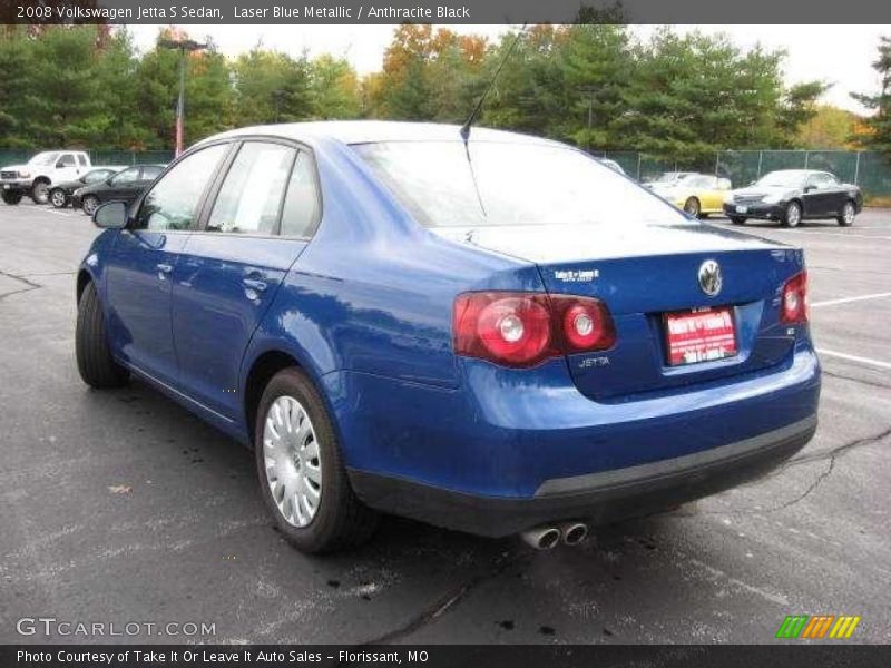 Laser Blue Metallic / Anthracite Black 2008 Volkswagen Jetta S Sedan
