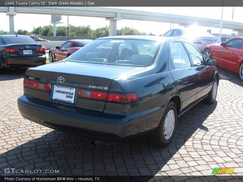 Dark Green Metallic / Oak 1998 Toyota Camry LE