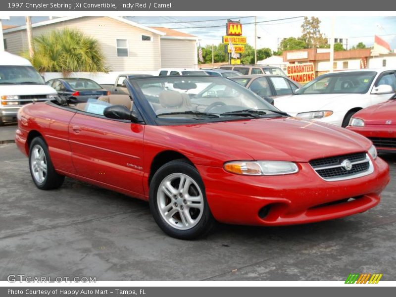 Indy Red / Camel 1997 Chrysler Sebring JXi Convertible