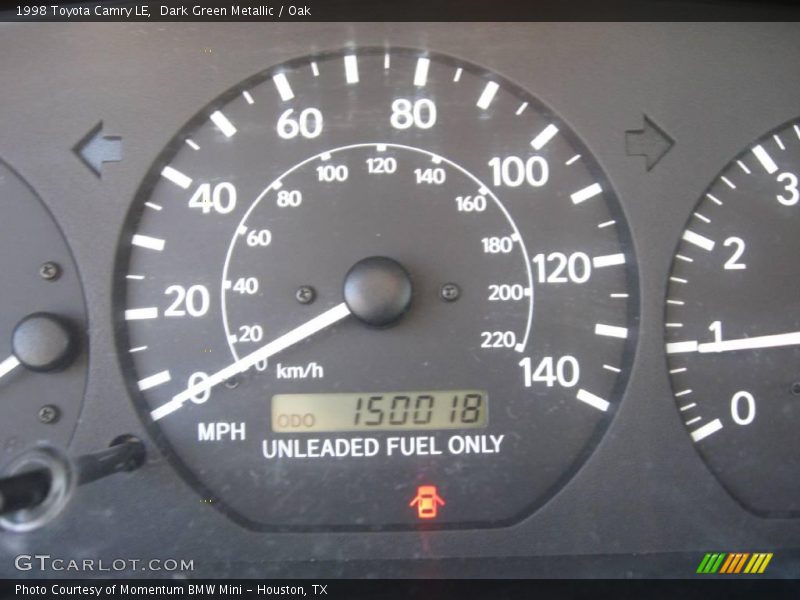 Dark Green Metallic / Oak 1998 Toyota Camry LE