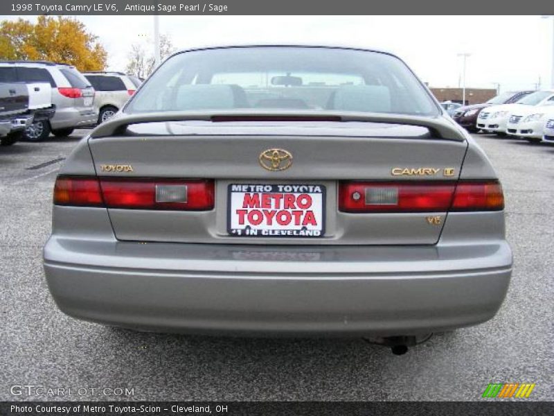 Antique Sage Pearl / Sage 1998 Toyota Camry LE V6