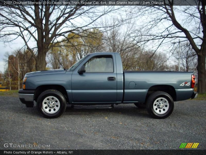 Blue Granite Metallic / Dark Charcoal 2007 Chevrolet Silverado 1500 Classic Work Truck Regular Cab 4x4
