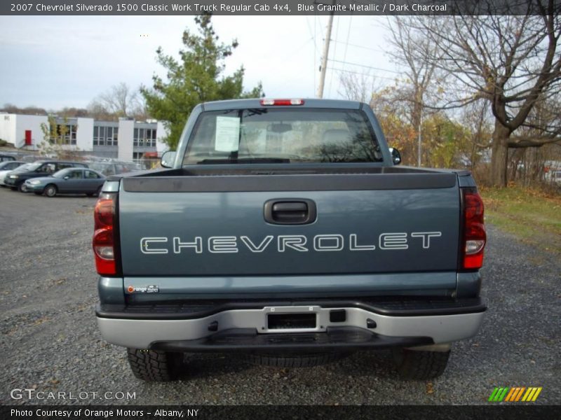 Blue Granite Metallic / Dark Charcoal 2007 Chevrolet Silverado 1500 Classic Work Truck Regular Cab 4x4