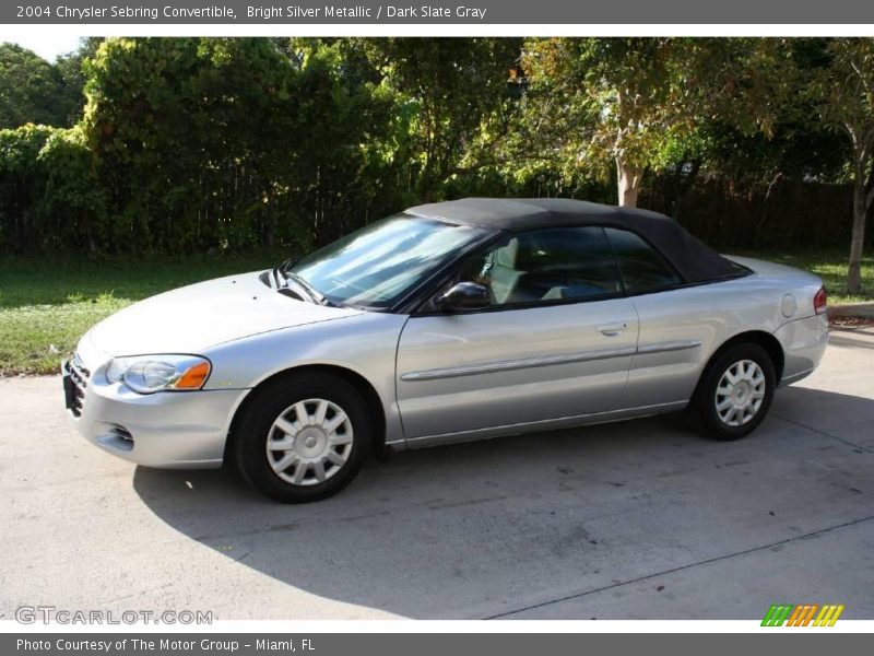 Bright Silver Metallic / Dark Slate Gray 2004 Chrysler Sebring Convertible