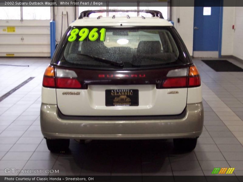 White Frost Pearl / Beige 2002 Subaru Outback Wagon