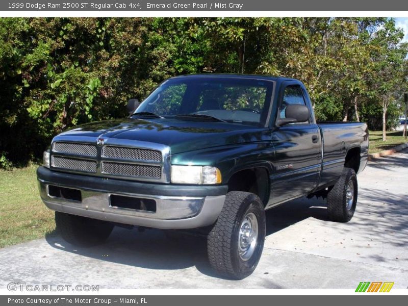 Emerald Green Pearl / Mist Gray 1999 Dodge Ram 2500 ST Regular Cab 4x4