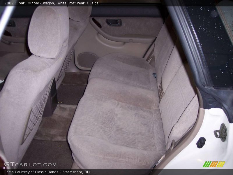White Frost Pearl / Beige 2002 Subaru Outback Wagon
