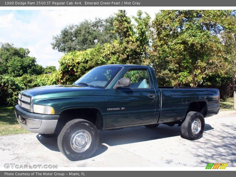Emerald Green Pearl / Mist Gray 1999 Dodge Ram 2500 ST Regular Cab 4x4