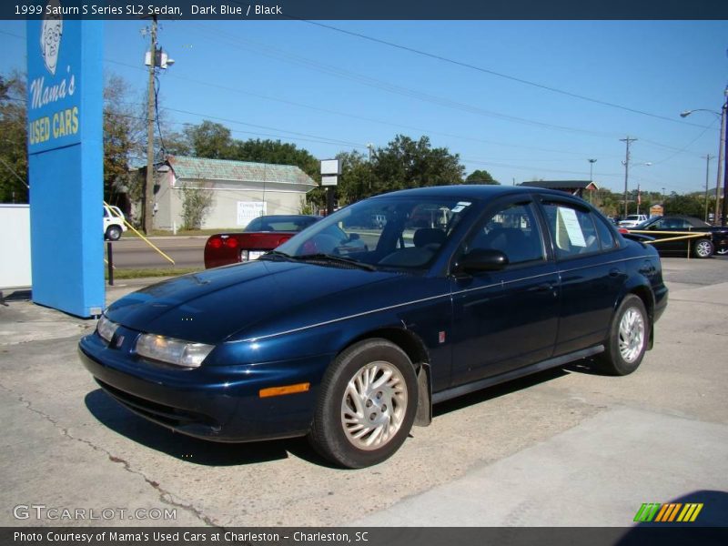 Dark Blue / Black 1999 Saturn S Series SL2 Sedan