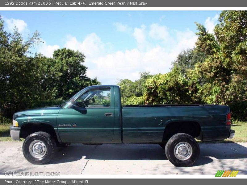 Emerald Green Pearl / Mist Gray 1999 Dodge Ram 2500 ST Regular Cab 4x4