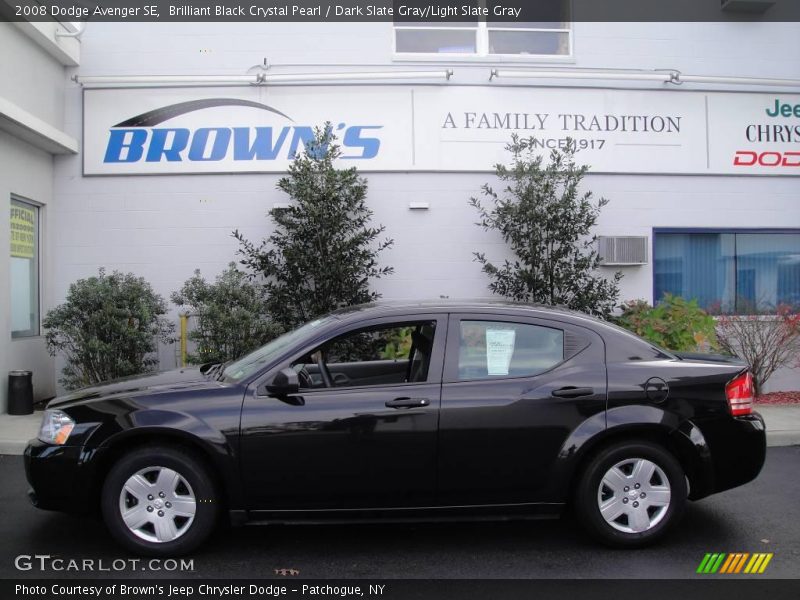 Brilliant Black Crystal Pearl / Dark Slate Gray/Light Slate Gray 2008 Dodge Avenger SE