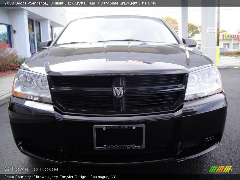 Brilliant Black Crystal Pearl / Dark Slate Gray/Light Slate Gray 2008 Dodge Avenger SE