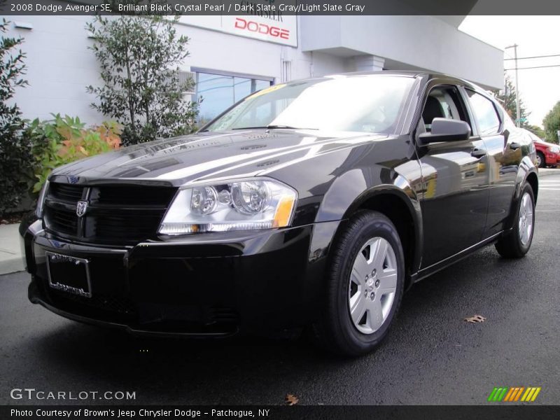 Brilliant Black Crystal Pearl / Dark Slate Gray/Light Slate Gray 2008 Dodge Avenger SE