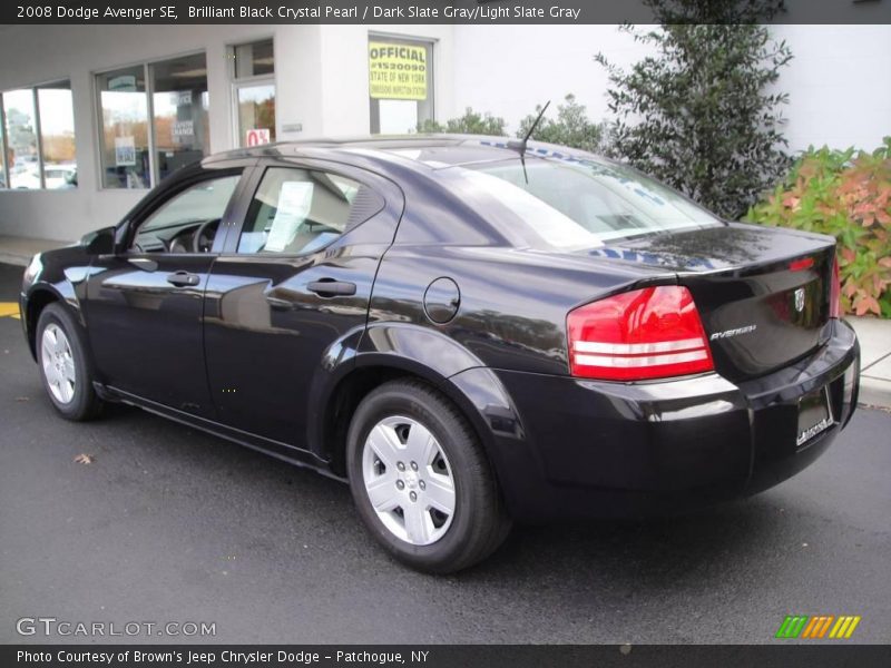 Brilliant Black Crystal Pearl / Dark Slate Gray/Light Slate Gray 2008 Dodge Avenger SE