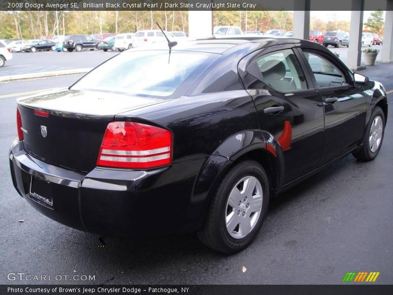 Brilliant Black Crystal Pearl / Dark Slate Gray/Light Slate Gray 2008 Dodge Avenger SE