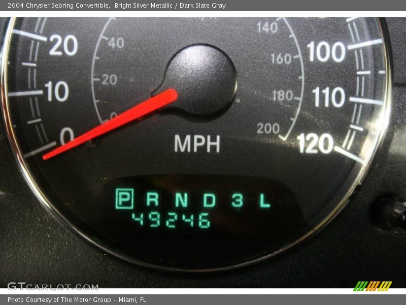 Bright Silver Metallic / Dark Slate Gray 2004 Chrysler Sebring Convertible