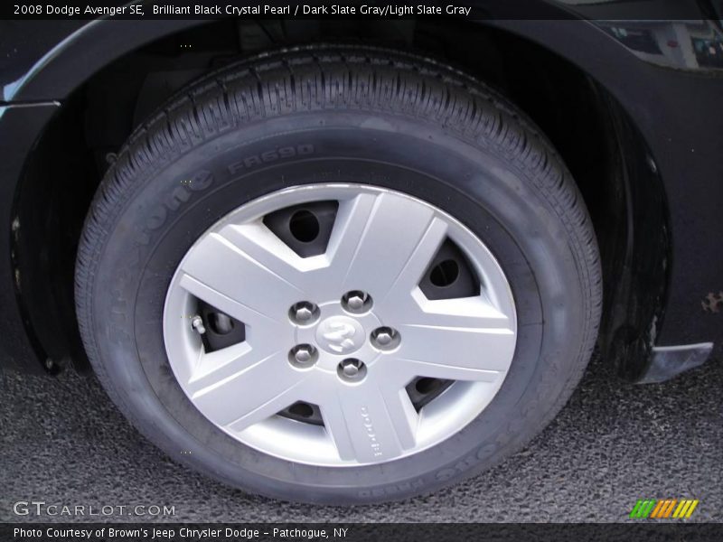 Brilliant Black Crystal Pearl / Dark Slate Gray/Light Slate Gray 2008 Dodge Avenger SE