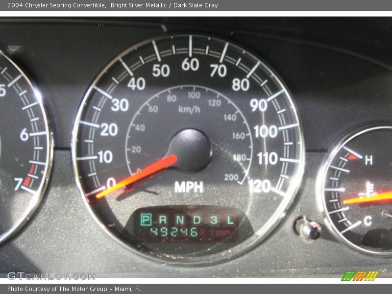 Bright Silver Metallic / Dark Slate Gray 2004 Chrysler Sebring Convertible