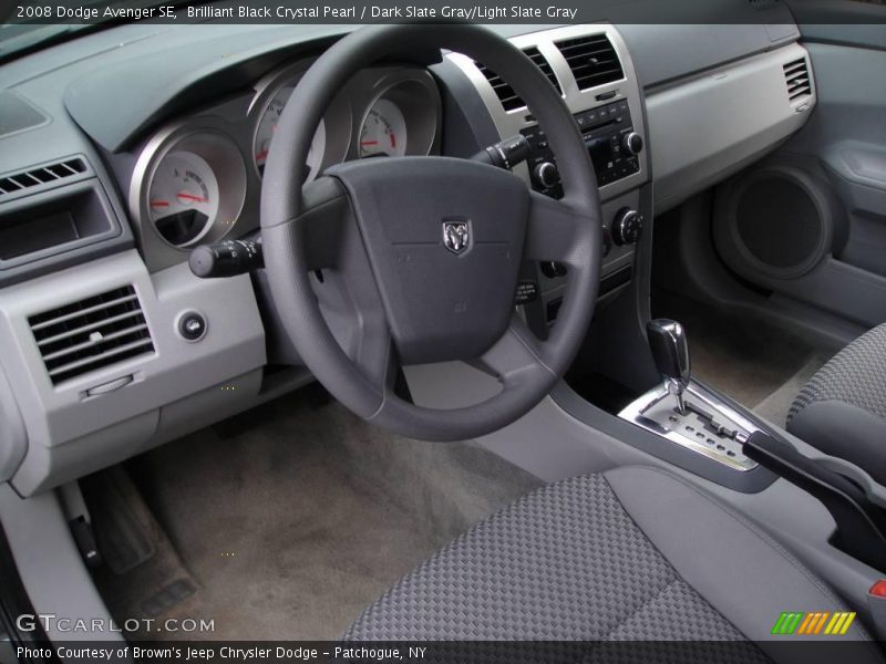 Brilliant Black Crystal Pearl / Dark Slate Gray/Light Slate Gray 2008 Dodge Avenger SE