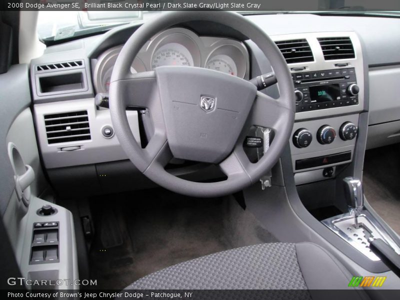 Brilliant Black Crystal Pearl / Dark Slate Gray/Light Slate Gray 2008 Dodge Avenger SE