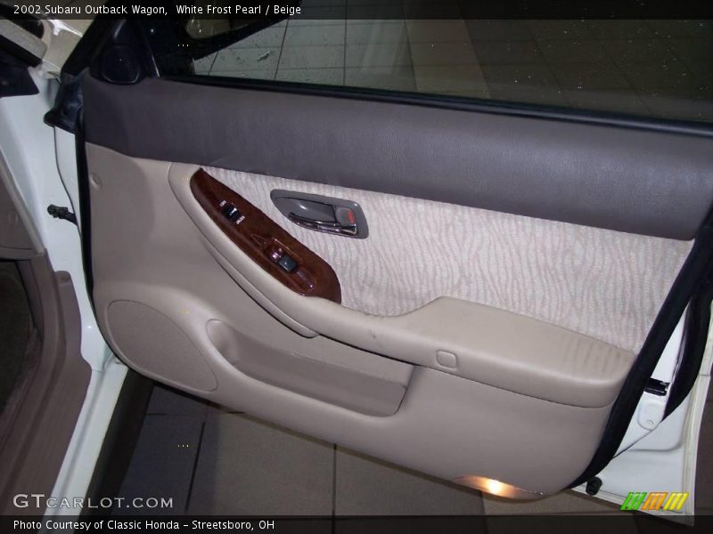 White Frost Pearl / Beige 2002 Subaru Outback Wagon