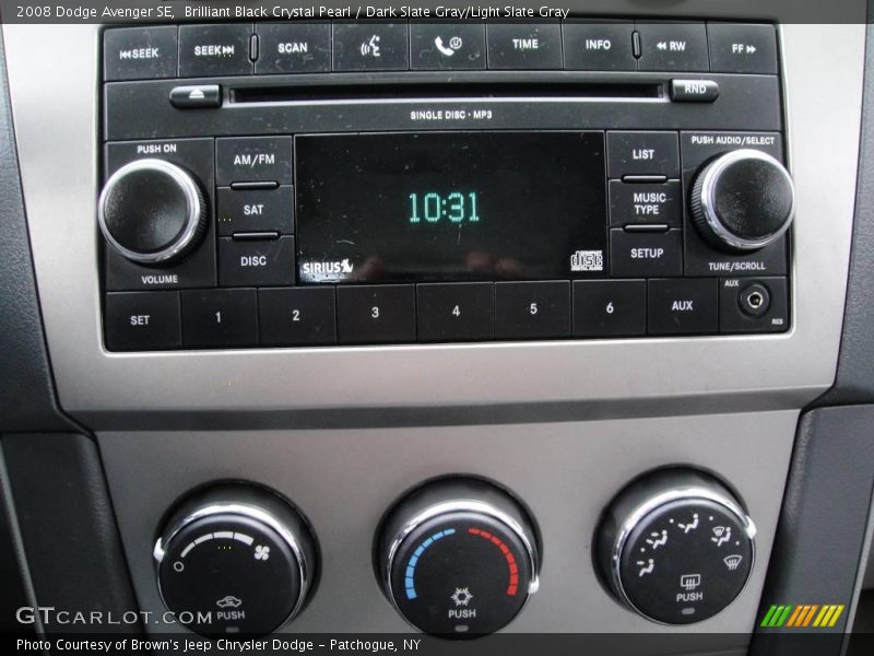 Brilliant Black Crystal Pearl / Dark Slate Gray/Light Slate Gray 2008 Dodge Avenger SE