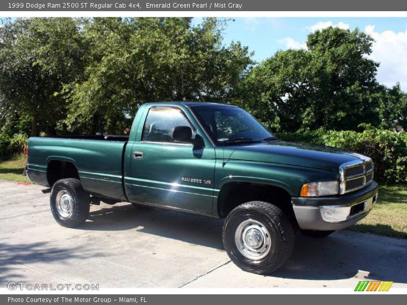 Emerald Green Pearl / Mist Gray 1999 Dodge Ram 2500 ST Regular Cab 4x4