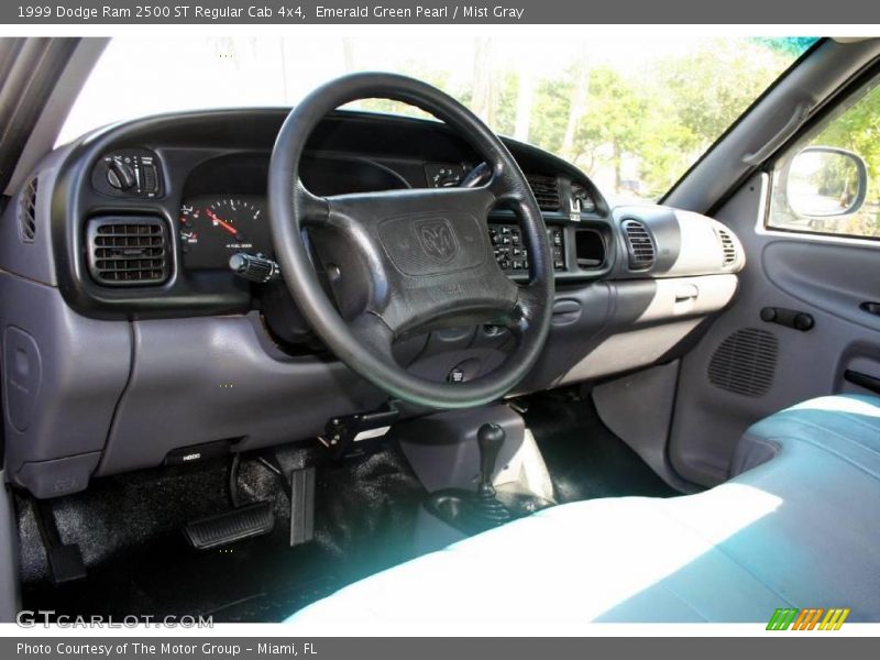 Emerald Green Pearl / Mist Gray 1999 Dodge Ram 2500 ST Regular Cab 4x4
