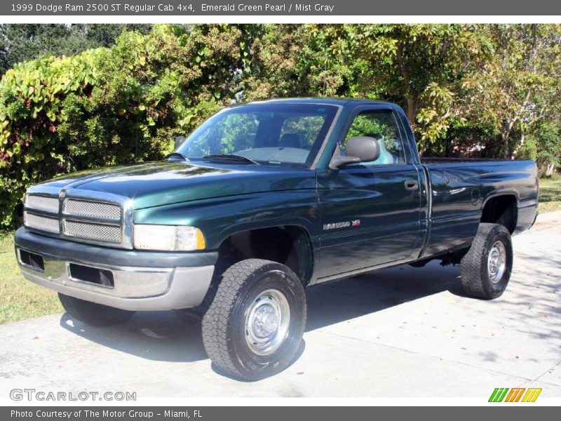 Emerald Green Pearl / Mist Gray 1999 Dodge Ram 2500 ST Regular Cab 4x4