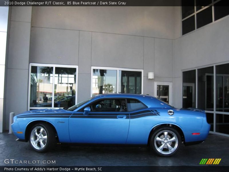 B5 Blue Pearlcoat / Dark Slate Gray 2010 Dodge Challenger R/T Classic