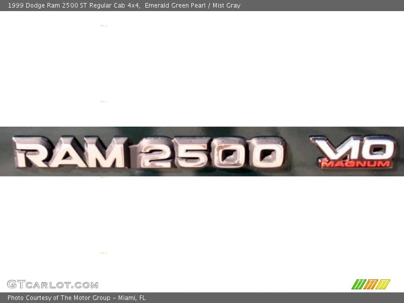 Emerald Green Pearl / Mist Gray 1999 Dodge Ram 2500 ST Regular Cab 4x4