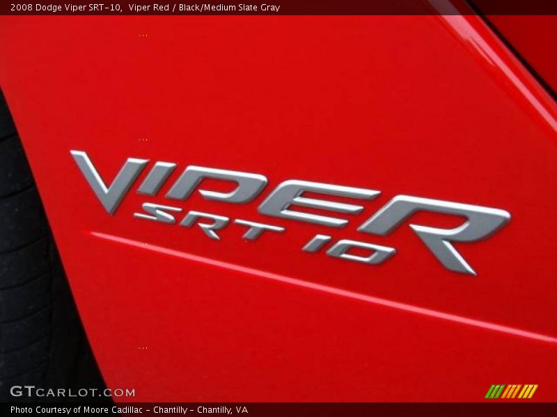 Viper Red / Black/Medium Slate Gray 2008 Dodge Viper SRT-10