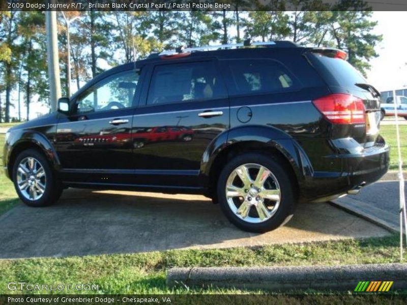 Brilliant Black Crystal Pearl / Pastel Pebble Beige 2009 Dodge Journey R/T