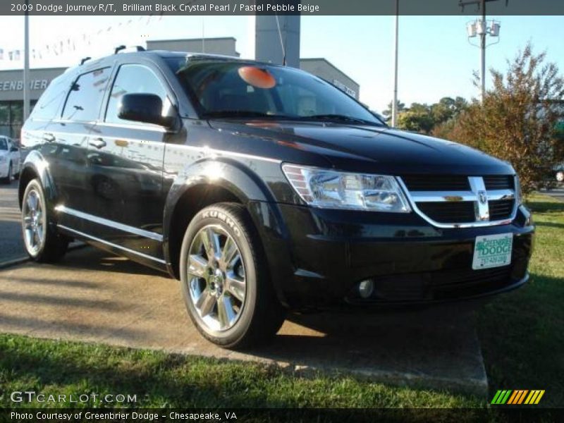 Brilliant Black Crystal Pearl / Pastel Pebble Beige 2009 Dodge Journey R/T