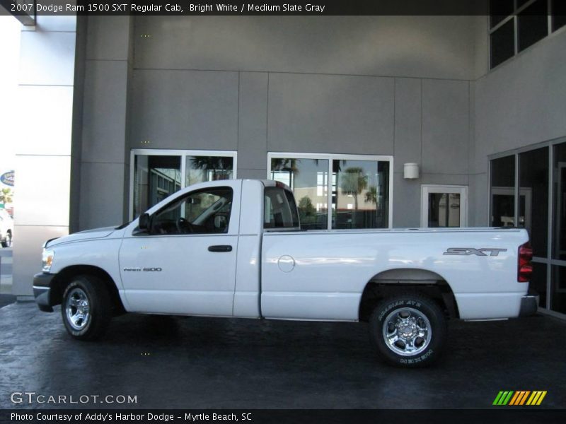Bright White / Medium Slate Gray 2007 Dodge Ram 1500 SXT Regular Cab
