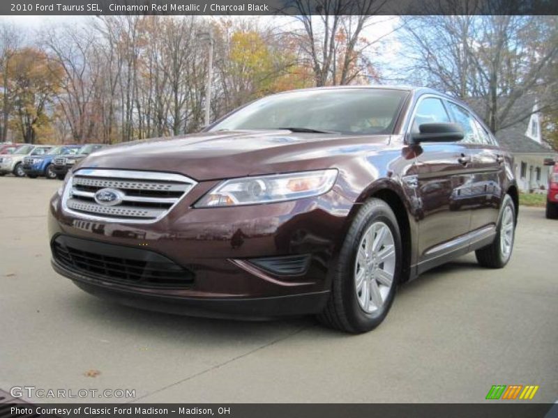 Cinnamon Red Metallic / Charcoal Black 2010 Ford Taurus SEL