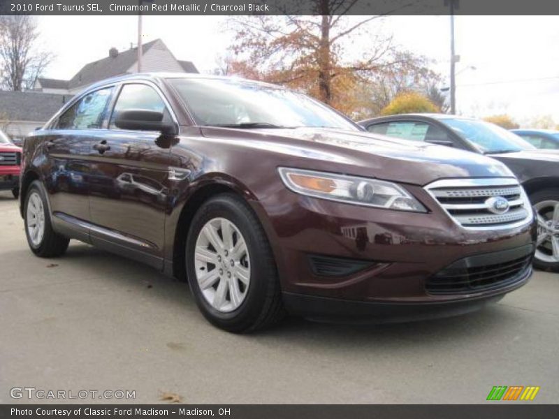 Cinnamon Red Metallic / Charcoal Black 2010 Ford Taurus SEL