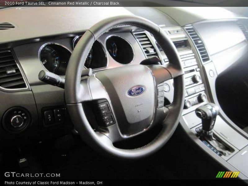 Cinnamon Red Metallic / Charcoal Black 2010 Ford Taurus SEL