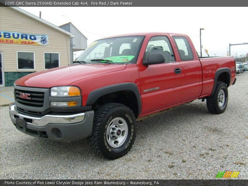 Fire Red / Dark Pewter 2005 GMC Sierra 2500HD Extended Cab 4x4