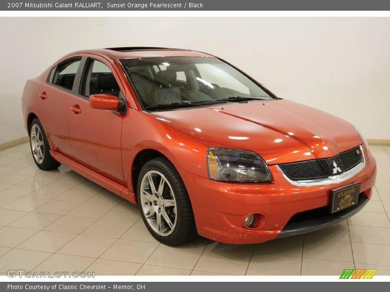 Sunset Orange Pearlescent / Black 2007 Mitsubishi Galant RALLIART