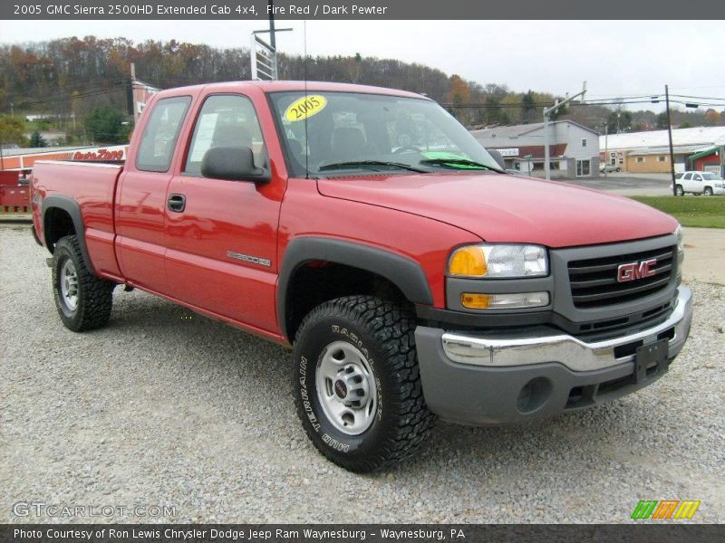 Fire Red / Dark Pewter 2005 GMC Sierra 2500HD Extended Cab 4x4