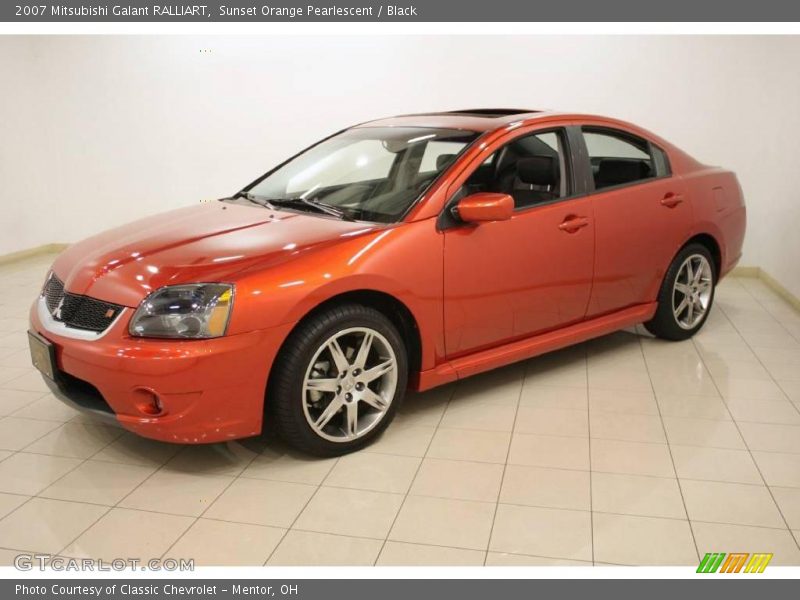 Sunset Orange Pearlescent / Black 2007 Mitsubishi Galant RALLIART