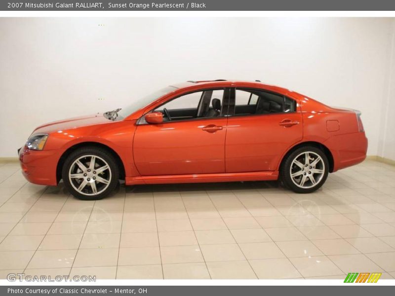 Sunset Orange Pearlescent / Black 2007 Mitsubishi Galant RALLIART