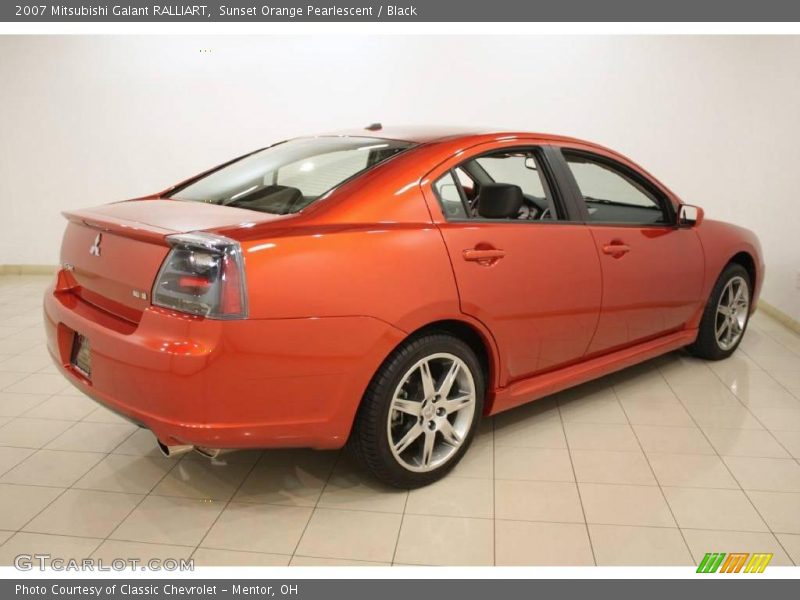 Sunset Orange Pearlescent / Black 2007 Mitsubishi Galant RALLIART