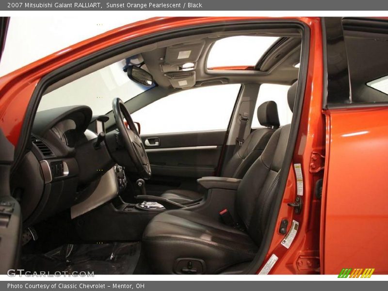 Sunset Orange Pearlescent / Black 2007 Mitsubishi Galant RALLIART