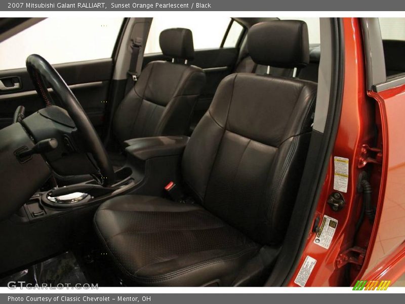 Sunset Orange Pearlescent / Black 2007 Mitsubishi Galant RALLIART