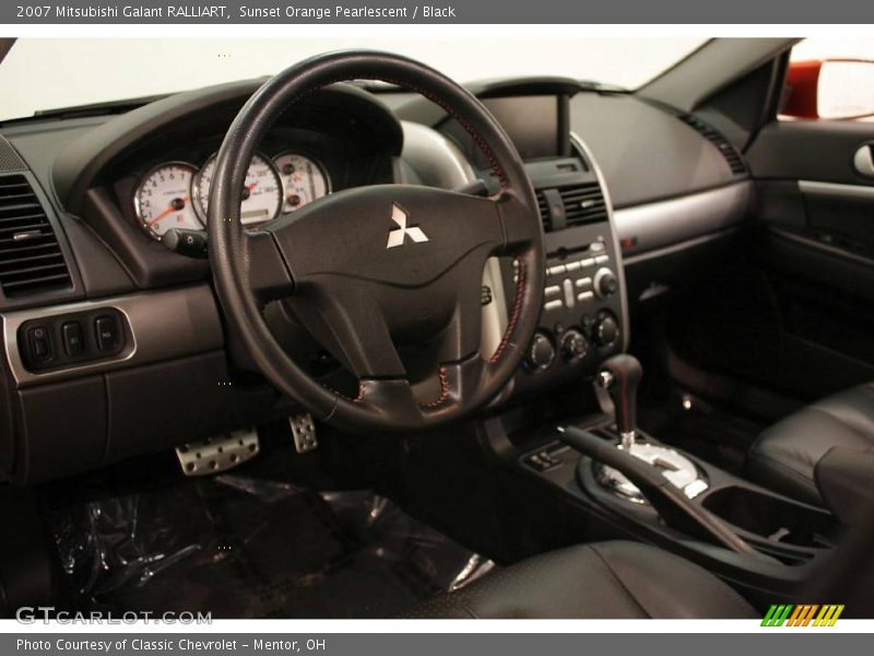 Sunset Orange Pearlescent / Black 2007 Mitsubishi Galant RALLIART